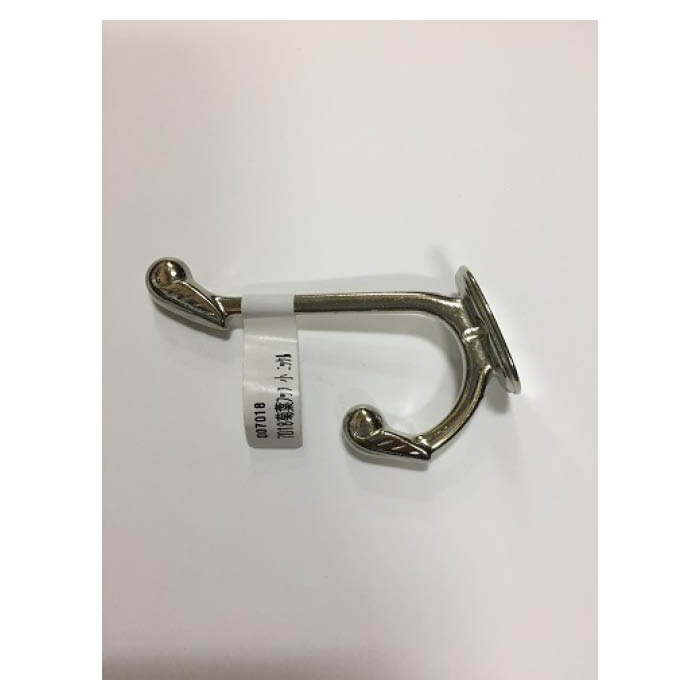 ねじで取り付けるフックです。●色：ニッケルメッキ