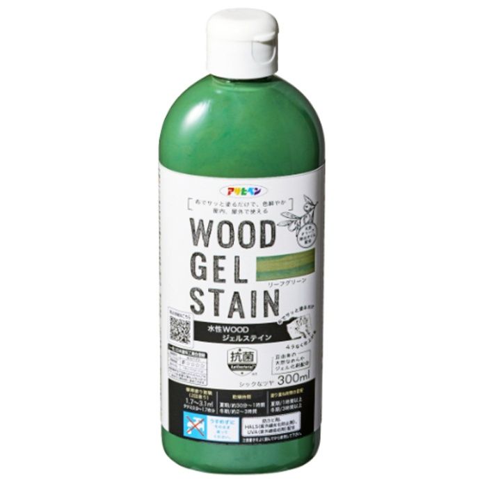 樂天商城 - アサヒペン 水性WOODジェルステイン 300ML　リーフグリーン