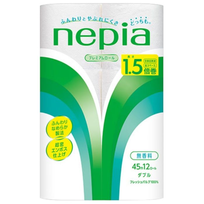 Tissue - ネピアプレミアムトイレットロール ダブル12R　45m1.5倍巻