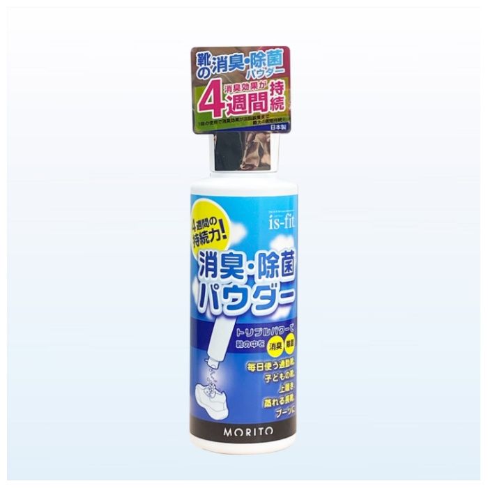 ■50g■パウダーを靴の中にふりかけ、まぶすだけ。1回の使用で消臭効果が約4週間持続します※消臭効果の持続期間は使用状況によって異なります。タルク、ミョウバン、カキタンニンの3つの成分で靴の中を消臭、臭いの原因になる菌を除菌します。