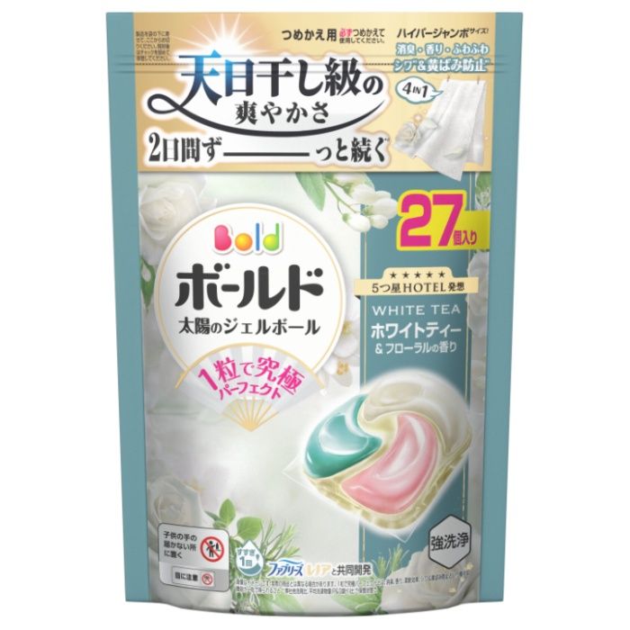 ボールドジェルボール4D ホワイトティー＆フローラルの香り詰替27個