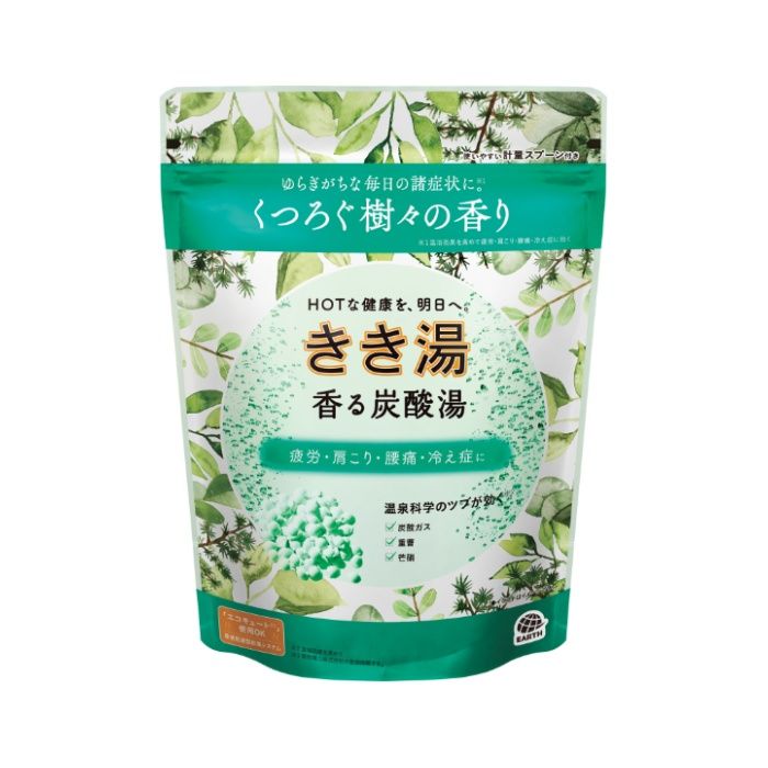 アース製薬 きき湯 香る炭酸湯 樹々の香り 360g