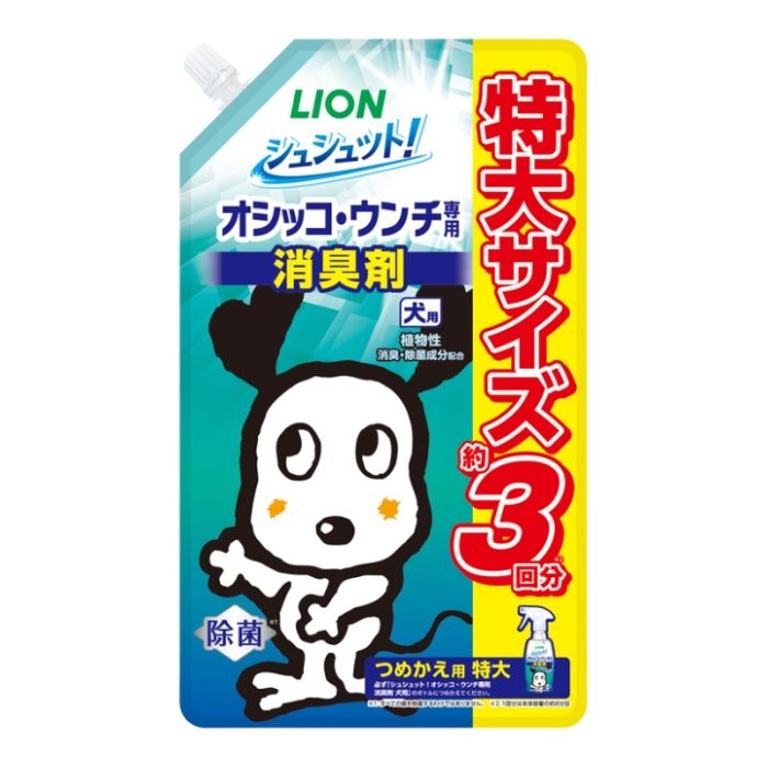 ライオン シュシュット!オシッコ・ウンチ専用消臭剤犬用　つめかえ用特大 720ml