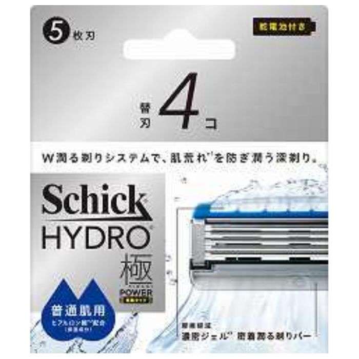 [特長]：■3段階カスタム電動ハンドル搭載。顔の部位、ヒゲの状態に合わせて3段階に振動を調整し摩擦を軽減。（本体ホルダーの特長）■肌への摩擦を軽減する潤滑成分を91％UP。水に溶け、あふれ出す濃密ジェルが肌への摩擦を40％軽減。密着潤る剃りバーが肌への密着性を高め、深剃りをサポート。■ヒリつき防止スキンガード。刃と刃の間に肌が食い込むのを防ぐ。■多層ナノコーティング5枚刃。シック史上最も薄く強度のある多層ナノコーティング5枚刃でなめらかに深剃り。■可動式トリマーヘッドで、もみあげや鼻下など、キワを剃りやすい。（本体ホルダーの特長）■普通肌用