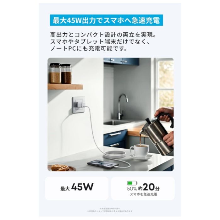ANKER 充電器　Anker　NanoCharger45W B2692N21