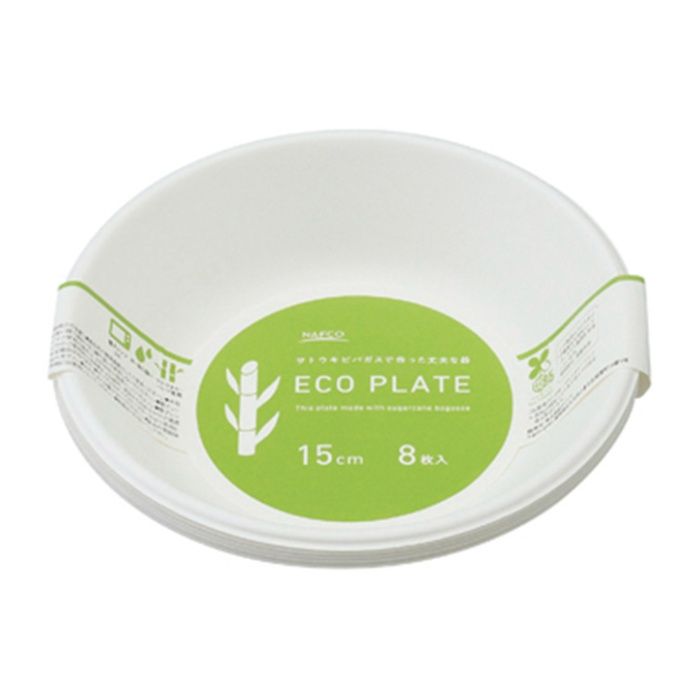 [特長]:■電子レンジOK。■水・油に強く行楽やバーベキュー、レジャーに最適。■生ゴミとして処理OK。■オーブンやオーブントースターではご使用になれません。[仕様]:■材質：サトウキビ・パルプ。森林保護のため、砂糖の生産工程から出たサトウキビ繊維を有効活用しています。原料の特性により多少色ムラのある場合があります。色は素材そのままの色です。■原産国：中国■入数:8枚入り[サイズ]:150×150×33mm