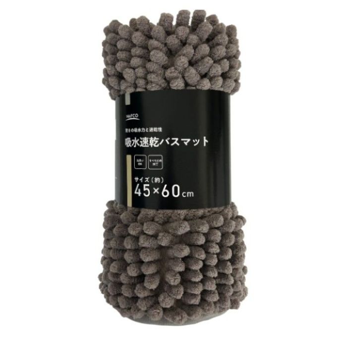 [特長]：■極細繊維のマイクロファイバー。■ボリューム感のある太いモール。[仕様]：■丸洗いOK。■すべり止め加工。■サイズ（約）：45×60cm