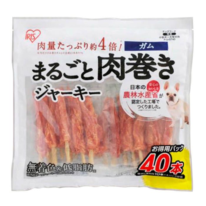 Rakuten - アイリスオーヤマ まるごと肉巻きジャーキー ガム 40本 P-IJGT40