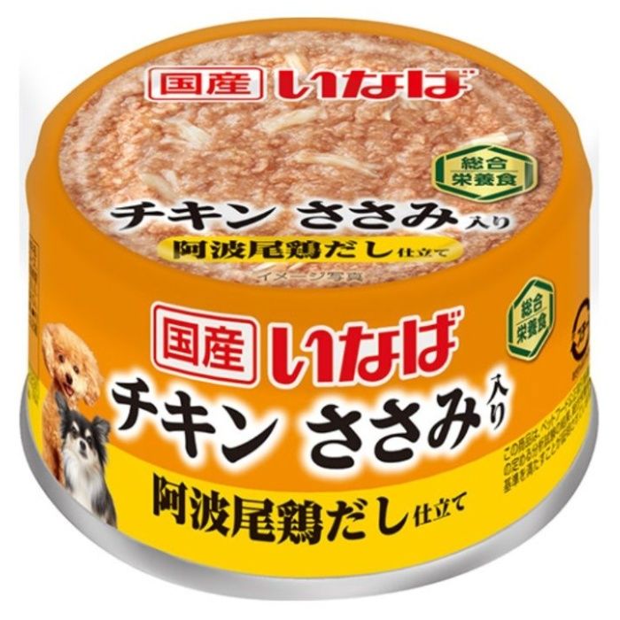 [原材料]：■鶏肉（とりささみ含む）、阿波尾鶏エキス、セルロース、タンパク加水分解物、酵母エキス、DHA・EPA含有精製魚油、酵母、ミネラル類（Ca、P、K、Na、Cl、Mg、Fe、Zn、I）、増粘安定剤（加工でん粉、増粘多糖類）、ビタミン類（A、D3、E、B1、B2、ナイアシン、葉酸、B12、コリン）、紅麹色素[栄養成分表示]：■たんぱく質5.0％以上、脂質2.0％以上、粗繊維0.3％以下、灰分2.4％以下、水分90.3％以下、エネルギー約47kcal/缶[保存方法]：■直射日光や高温多湿を避け、涼しく風通しの良い室内・屋内で保管してください。■開封後は密封して保存し、お早めにお使いください。