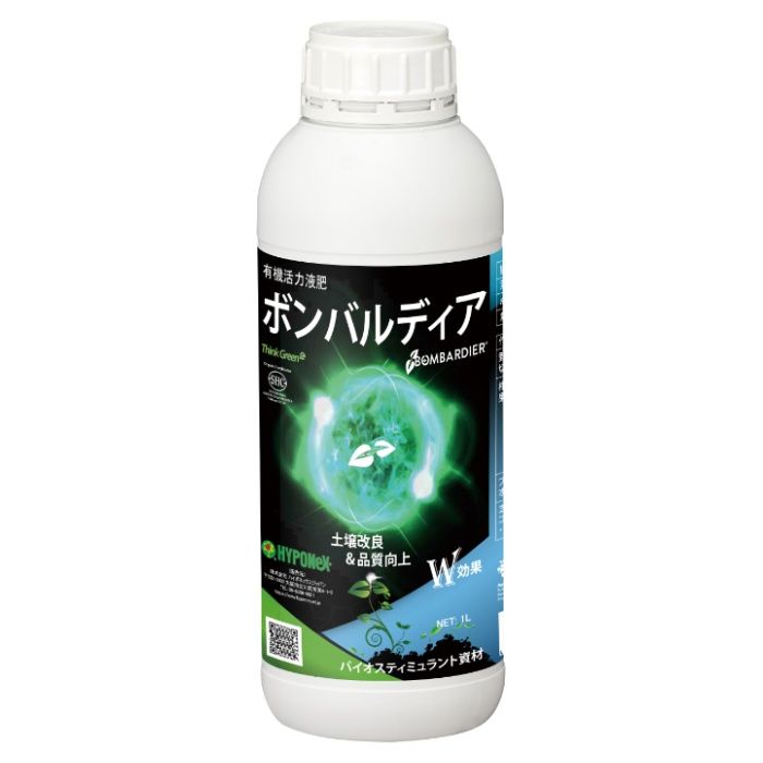 [特長]：■天候不順、高温、乾燥など環境ストレスを軽減し、植物の生育を促進させる有機活力液肥です。■フルボ酸を中心とした成分の相乗効果で、成り疲れを少なくし、作物を丈夫にします。