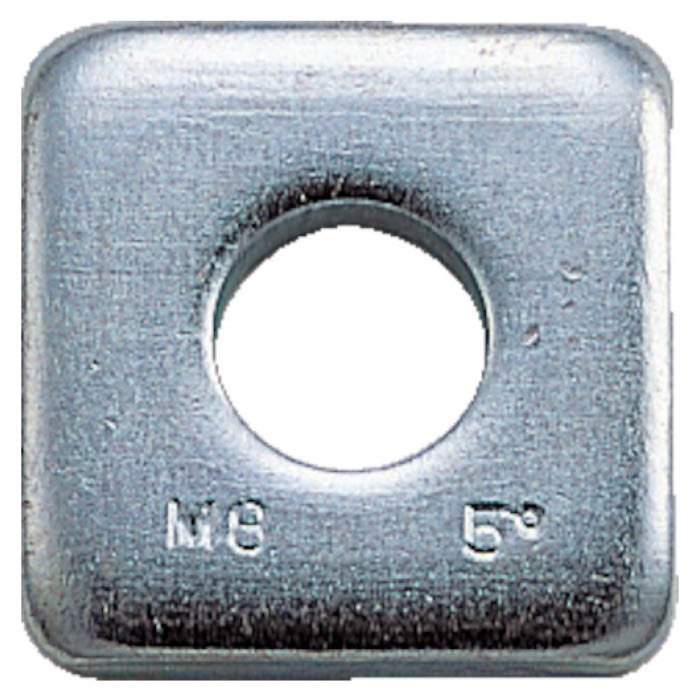 [特長]：■Cチャンネル用鋼材に使用し、使用されるおねじが相手材と平行に使用されるため5度の角度がついています。[仕様]：■呼び径：M6(1/4)■t(mm)：2■D(mm)：22■内径d(mm)：7.0■t'(mm)：4.5[材質_仕上]...
