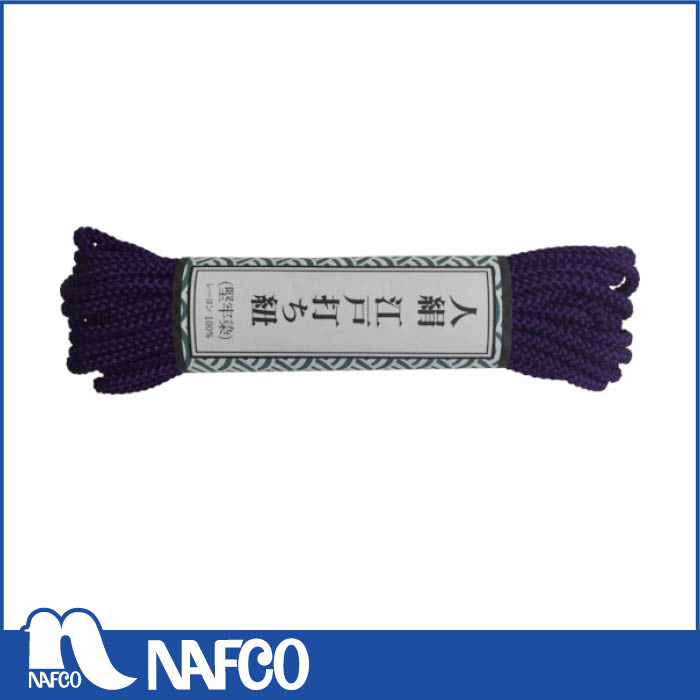 ユタカメイク　江戸打ち紐　細丸　約5.5m　紫