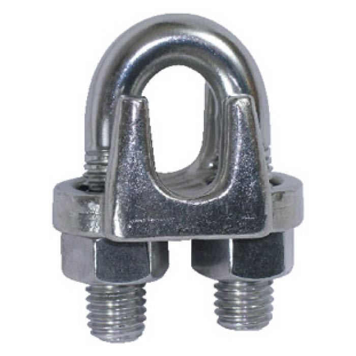 [仕様]：■材質／ステンレス■適用ワイヤ径／1.5mm■取付個数／3個■取付間隔／5cm[注意]：■玉掛作業には使用できません。■適切な取り付け方法で取り付けてください。[サイズ]:10 x 10.5 x 12.5