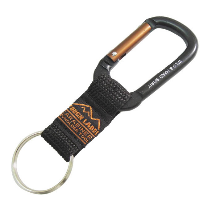 【エントリーでポイント10倍】中林製作所 ストラップ付 カラビナ 黒×オレンジ MC-95【2025/12/4 20:00 ..