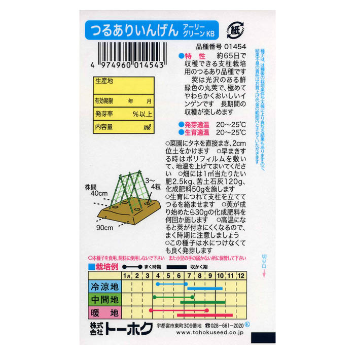つるありいんげん アーリーグリーンKB