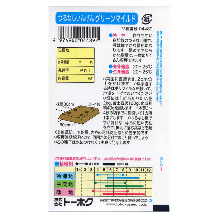 つるなしいんげん グリーンマイルド(新タイプ)
