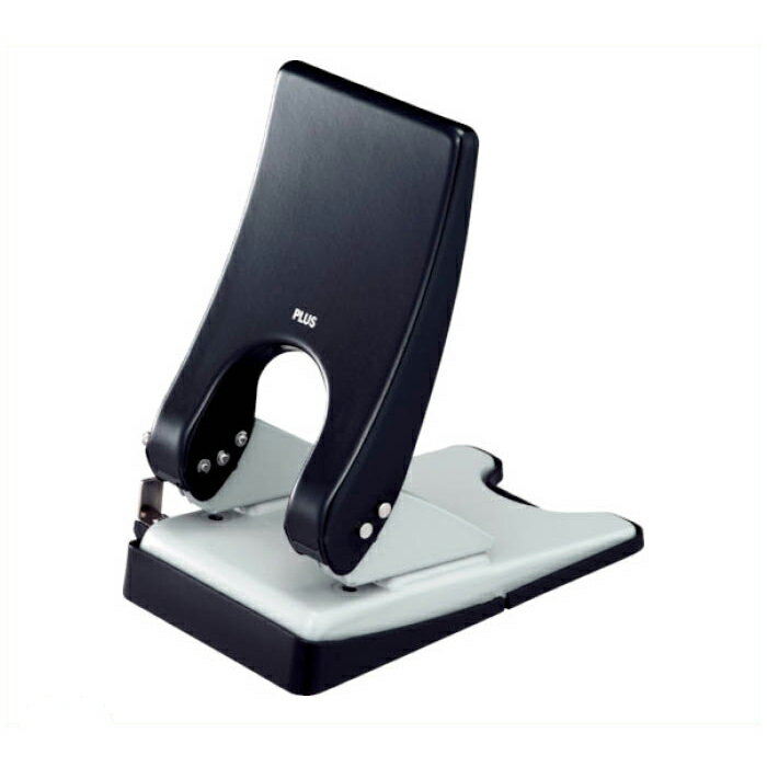 プラス　2穴パンチ　フォース1/2　L　黒　30766