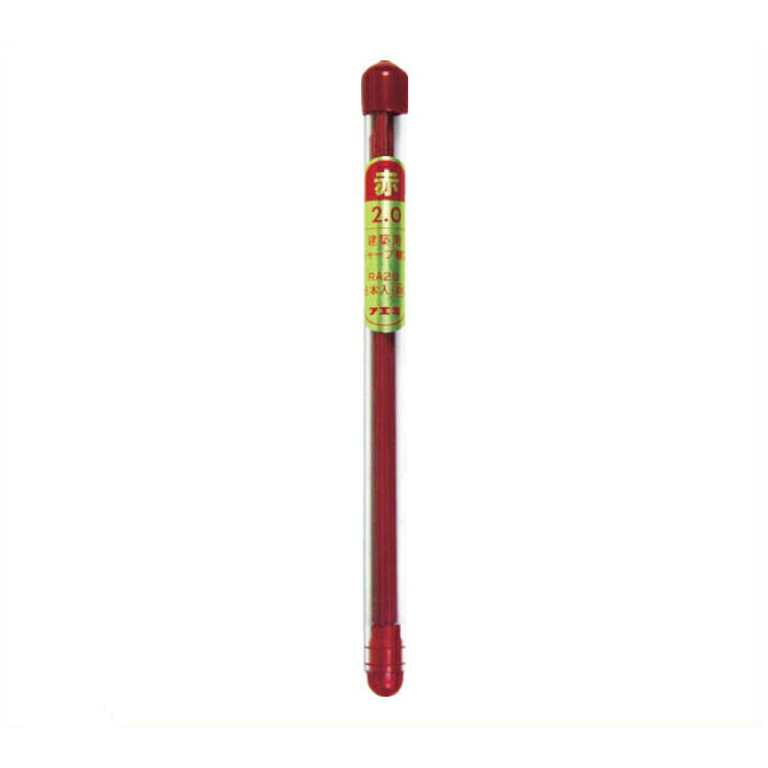 フエキ　建築用シャープペンシル2.0mm替芯　赤　(6本入)