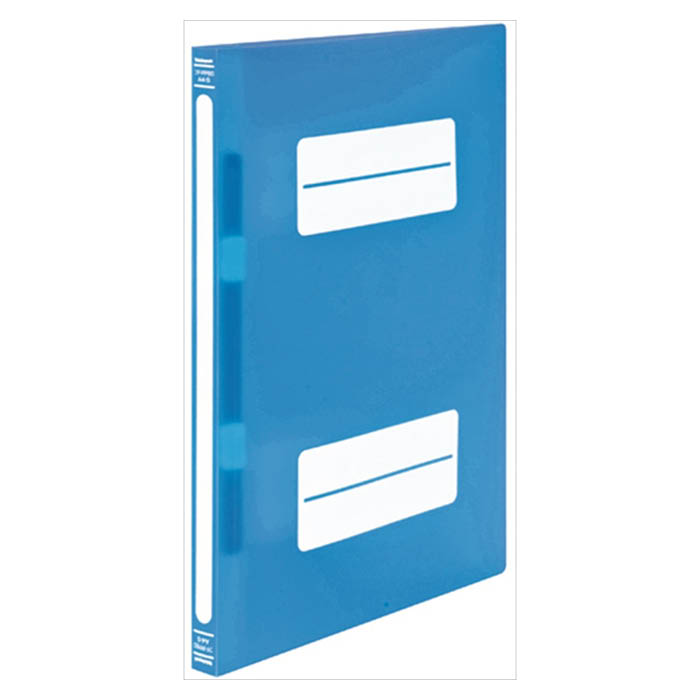 ナカバヤシ N PP製フラットファイルA4S 半透明 フF-PP80BC ブルー