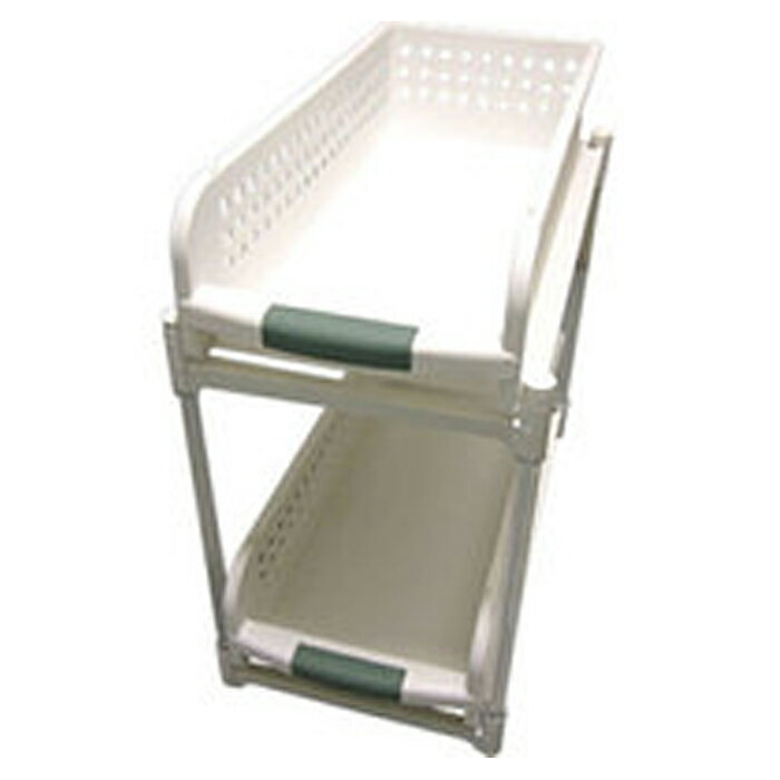 ピュアクル スライドトレー2段 スリム ホワイト PU-0704