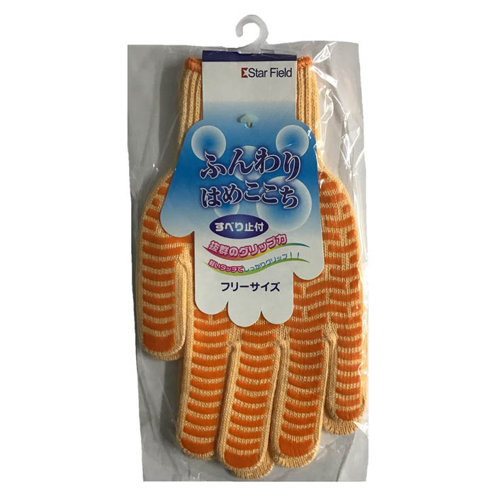 ふわっとタッチ手袋 J112FR オレンジ フリーサイズ