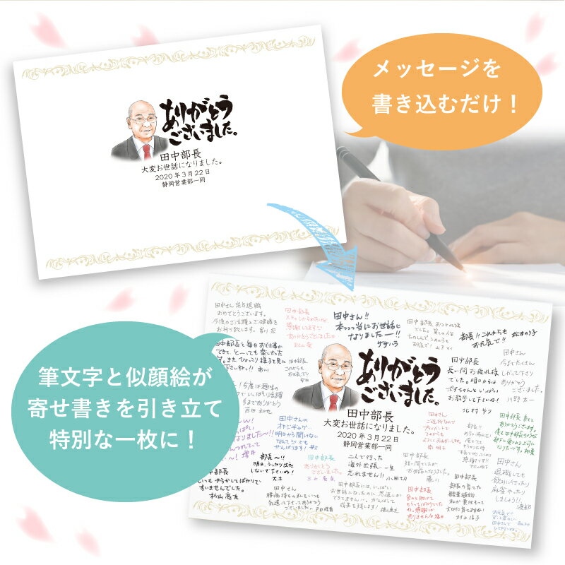 送別会 色紙 寄せ書き 退職祝い 似顔絵寄せ書きボードa3サイズ サプライズ 似顔絵 プレゼント 名入れ ギフト 女性 プレゼント 退職祝い 定年 退職 記念品 男性 女性 写真 写真から似顔絵 オーダー メッセージ 誕生日 サプライズ お祝い 10営業日出荷 名入れ