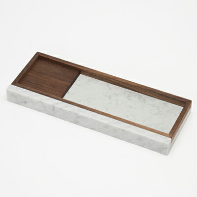 シィナベル Shinabel シィナベルトレイ400(自由に動かせるウッドプレート付) 大理石と天然木のフレキシブルトレイ 【5営業日出荷】