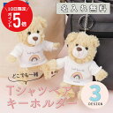 \ 7月10日限定!ポイント5倍 / くま キーホルダー ぬいぐるみ テディベア 名入れ 【 Tシャツベア キーホルダー 】 誕生日 プレゼント ギフト かわいい クマ 熊 メッセージ 女性 10代 20代 30代 友達 彼女 学生 卒業 卒団 記念日 お祝い 記念品 送料無料 翌々営業日出荷
