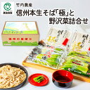 【夏ギフト】竹内農産 信州本生そば「極」と野沢菜詰合せ