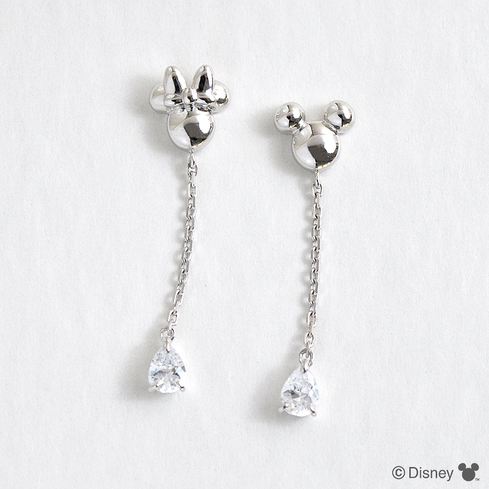 ディズニー ミッキー ミニー ピアス WEB限定品 シルバー キュービックジルコニア ギフト 誕生日 クリスマス(VPRDS20028)