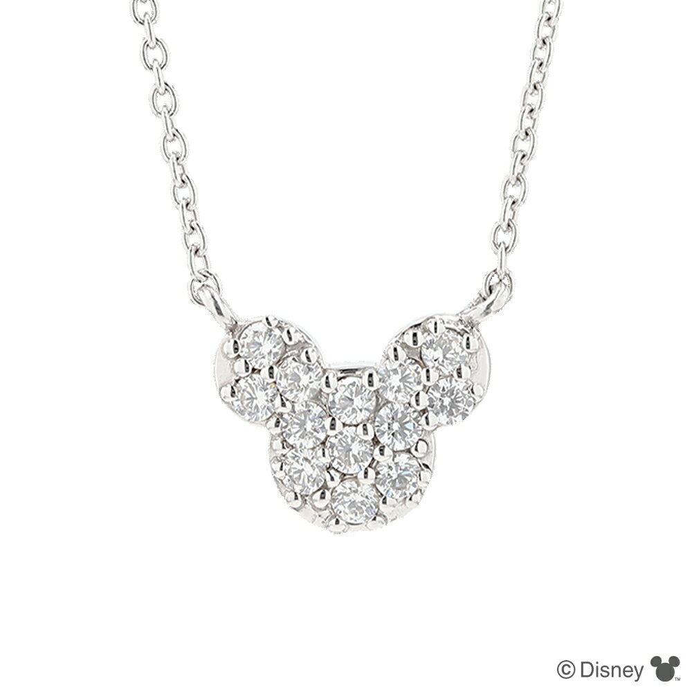 ディズニー ペンダント ネックレス ミッキー シルバー キュービック ジュエリー (vpcds20009) クリスマス ＊ARカード付き