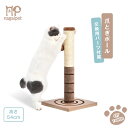 【予約販売・7/20以降発送】爪とぎ ポール 麻縄 キャットタワー 据え置き 猫タワー 小型 コンパクト猫のおもちゃ 麻紐 つめとぎ 猫 猫用 ねこ 天然サイザル麻 カリカリ 交換用ポール付き ブラウン