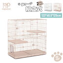 猫ケージ キャットケージ 2段 3段 ペット 広々 扉付きハウス スチール製 キャスター付き お手入れ簡単 多頭飼い シンプル 組立簡単 室内飼い おしゃれ ホ...