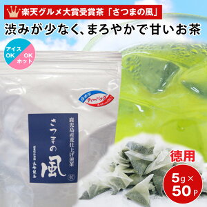 あす楽 緑茶 ティーバッグ ティーパック 業務用 お徳用 お茶 送料無料 さつまの風ティーバッグ(5g×50) ティーバック 徳用 大容量 水出し緑茶 水出し茶 水出し煎茶 鹿児島茶 水出し茶 お取り寄せ 水出し煎茶 内祝 ギフト お返し 御礼