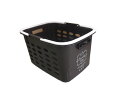 洗濯かご カラーでバスケット 浅型 茶