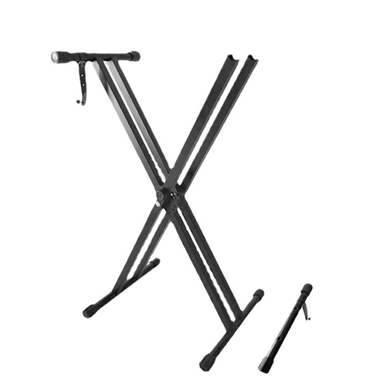 X型スタンド 高さ調節可 キーボードスタンド ダブルレッグタイプ コンパクトに収納 キーボード台 安定感 子供 折りたたみ 持ち運び 滑り止め 軽量 折り畳み 電子キーボード 電子ピアノ 大人 子ども 88鍵 3