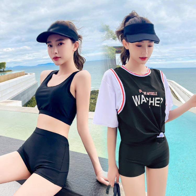 3点セット 女の子 水着 体型カバー ラッシュガード スポーツウエア トップス パンツ セパレート レディース スイムウェア みずぎ ジュニア 女の子 ガールズ おしゃれ スイミング プール 海 送料無料