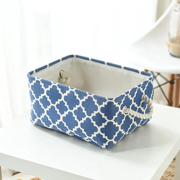 ランドリーバスケット 大容量 綿麻 おもちゃ箱 収納ボックス 巾着付き 折りたたみ おもちゃ 玩具 収納 布団収納 洗濯かご 持ち手付き 洗える 布 ふとん ぬいぐるみ 収納 厚手 丈夫 防水 撥水 幾何柄 総柄 [3]