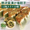 野沢菜漬“塩”餃子 12粒入り10パック 送料込(沖縄別途1,590円)