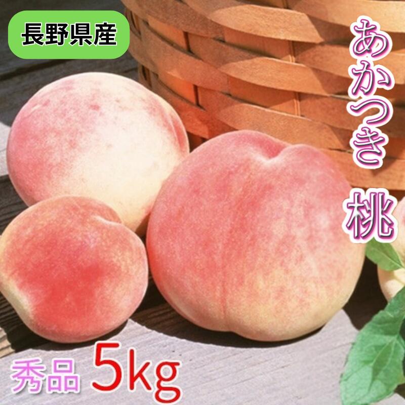 \予約販売/【早割500円OFFクーポン発行中】長野県産 あかつき 桃 秀(家庭用) 小玉 5キロ 18~22玉 【7月下旬より出荷予定】 送料無料 御中元 お中元 父の日 ギフト 信州 長野 桃 (沖縄配送不可)
