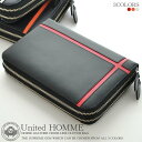 【unitedHOMME】馬革クロスラインデザインダブルラウンドファスナー クラッチバッグ■UH-1766■3色展開 送料無料(4)