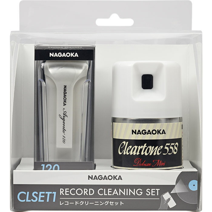 製品仕様 型番 CLSET1 パッケージ内容 レコード盤用特殊洗浄スプレー アルジャント SP558mini（100ml）x1本レコード盤用クリーナー アルジャントCL120x1個 パッケージ重量 225g パッケージサイズ 132x175x125mm 本体寸法 横325mm×高さ325mmレコードクリーニングブラシ「アルジャント」と、レコードクリーニングスプレー「クリアトーン558 mini」のセット品です。 スプレーは従来品と比べ、セット用に内容量の少ない小型缶となっております。 レコードは盤面に静電気やチリなどが付く事で、再生時にプチプチといったスクラッチノイズが発生する原因となります。 本製品はそのようなノイズの原因となる、レコード盤の静電気とチリの除去に効果的です。