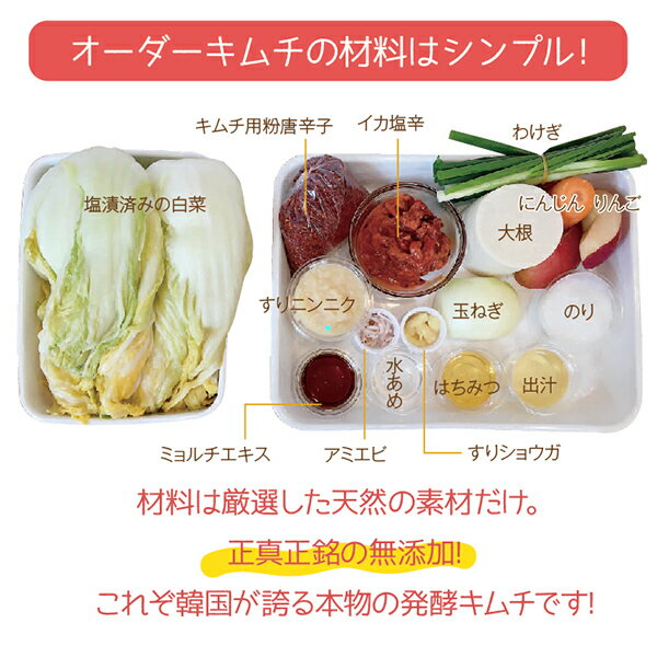 【お家で キムジャン×1セット】自分で漬けよう 手作り キムチセット ★ 白菜 1/2株×2=1株分 洪先生の キムチ教室 漬けたて ベビーキムチ 失敗なし 下ごしらえ済 計量済 発酵 乳酸菌 無添加 本物 本格 ヤンニョム 整腸 菌活《 クール便 》