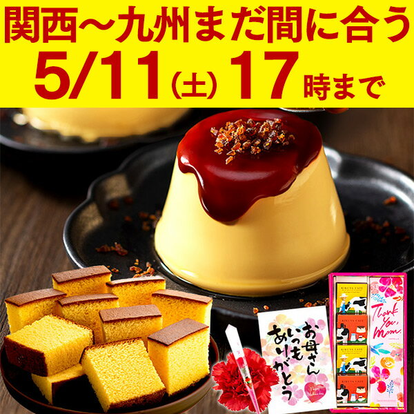 カステラ 関西～九州まだ間に合う 母の日 プリン スイーツ [ お菓子 ギフト 送料無料 食べ物 和菓子 カステラ スイーツギフト ブリュレ プレゼント 母 義母 お母さん 洋菓子 詰め合わせ ランキング 長崎心泉堂 ] ブリュレプリンとカステラ セット MDKF