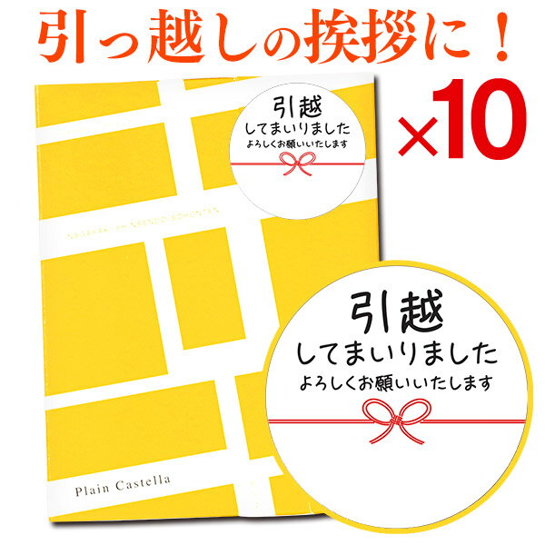 [ 引っ越し 引っ越し挨拶ギフト 挨拶 挨拶品 引っ越し挨拶品 プチギフト 粗品 挨拶ギフト 退職 異動 転勤 お礼 あいさつ お世話になりました 卒園 卒業 大量注文 ] カステラ 個包装 10個 TK20x10