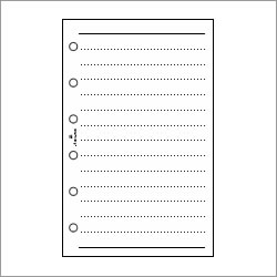 ASHFORD　システム手帳リフィル　ミニ6穴サイズ　メモリーフ　8mm罫　0042-100　（アシュフォード）