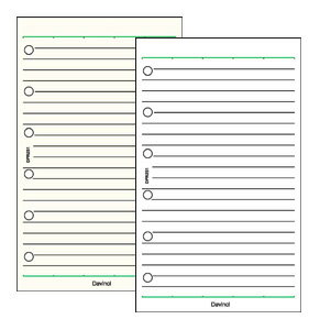 Davinci システム手帳リフィル　ミニ6穴サイズ 徳用ノート　5.0mm罫
