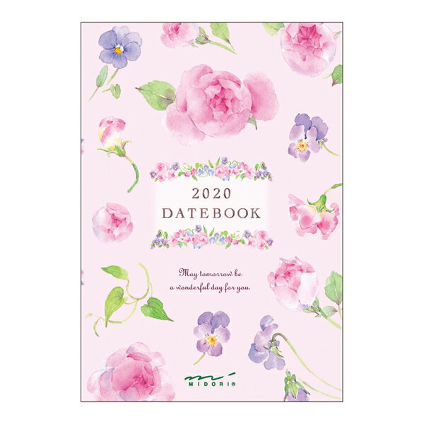 【在庫限り特価】《月間》MIDORI (ミドリ） 2020年　手帳 ポケットダイアリー＜ミニ＞　カントリータイム　花柄 27781006のサムネイル