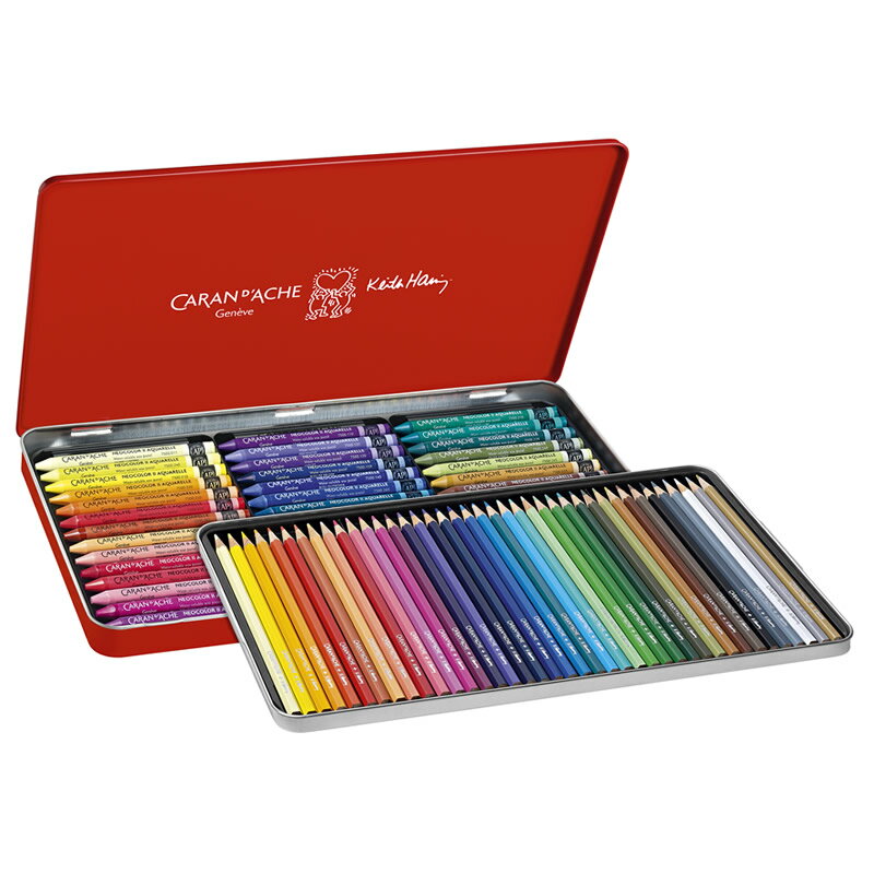 カランダッシュ＋キース へリング ミクスドメディアセット（水溶性色鉛筆40色＋ネオカラーII42色） Keith Haring