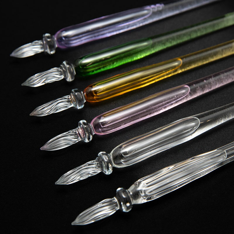 まつぼっくり ガラスペン ストームグラス 外モール/クリアブルー/ピンク/クリア/グリーン/イエロー F/M/B